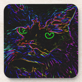 Neon Glow Cat Bier Onderzetter