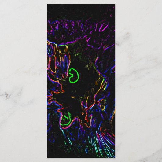 Neon Glow Cat Bladwijzer Menu (Achterkant)