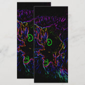 Neon Glow Cat Bladwijzer Menu (Voorkant / Achterkant)
