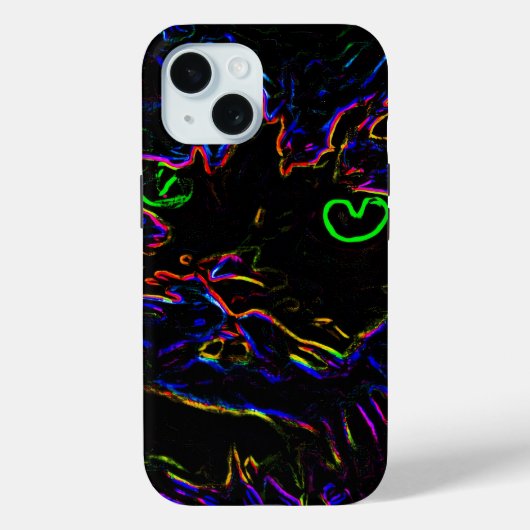 Neon Glow Cat Case-Mate iPhone Case (Achterkant)