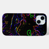 Neon Glow Cat Case-Mate iPhone Case (Achterkant (horizontaal))