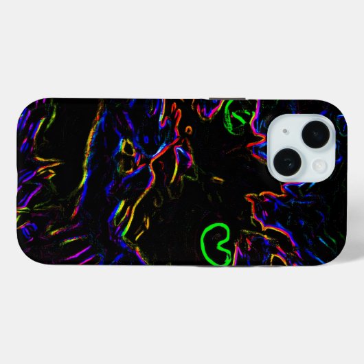 Neon Glow Cat Case-Mate iPhone Case (Achterkant (horizontaal))