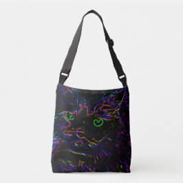 Neon Glow Cat Crossbody Tas