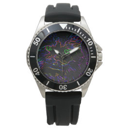 Neon Glow Cat Horloge