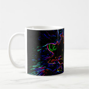 Neon Glow Cat Koffiemok