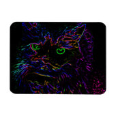 Neon Glow Cat Magneet (Horizontaal)
