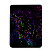 Neon Glow Cat Magneet (Verticaal)