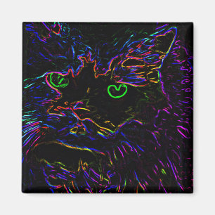 Neon Glow Cat Magneet