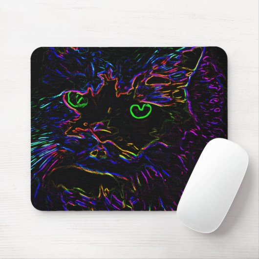 Neon Glow Cat Muismat (Met muis)