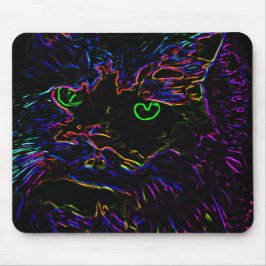 Neon Glow Cat Muismat