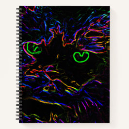 Neon Glow Cat Notitieboek