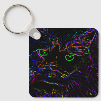 Neon Glow Cat Sleutelhanger