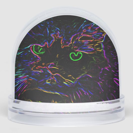 Neon Glow Cat Sneeuwbol (Voorkant)
