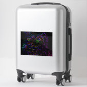 Neon Glow Cat Sticker (Koffer)