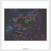Neon Glow Cat Sticker (Vel)