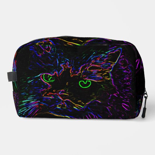 Neon Glow Cat Toilettasje (Voorkant)