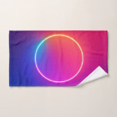 Neon Glow Circle Abstract Art Bad Handdoek (Handdoek)