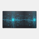 Neon Glow Circuit Desk Mat (Voorkant)