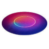 Neon Glow Cirkel Abstracte Kunst Snijplank (Hoek)