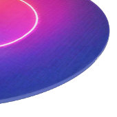 Neon Glow Cirkel Abstracte Kunst Snijplank (Hoek)