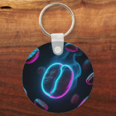 Neon Glow Coffee Bean Energie Sleutelhanger (Voorkant)