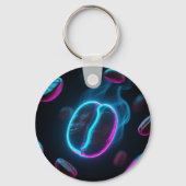 Neon Glow Coffee Bean Energie Sleutelhanger (Achterkant)
