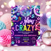 Neon Glow Crazy Disco Dance Birthday Party Kaart