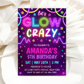Neon Glow Crazy Verjaardagsfeest Kaart