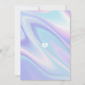 Neon Glow Dance Birthday Invitation | Pastel Disco Kaart (Achterkant)