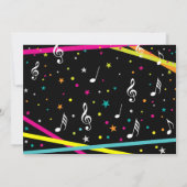 Neon Glow Dance Party - Fotouitnodiging Kaart (Achterkant)