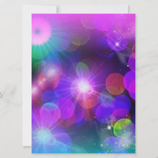 Neon Glow Dance Party Uitnodiging Verjaardag (Achterkant)