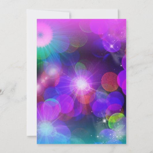 Neon Glow Dance Party Uitnodiging Verjaardag (Achterkant)