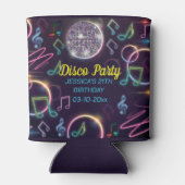 Neon Glow Disco Dance Verjaardagsfeest Blikjeskoeler (Achterkant)