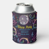 Neon Glow Disco Dance Verjaardagsfeest Blikjeskoeler (Blikje Achterkant)