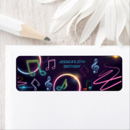 Neon Glow Disco Dance Verjaardagsfeest Etiket