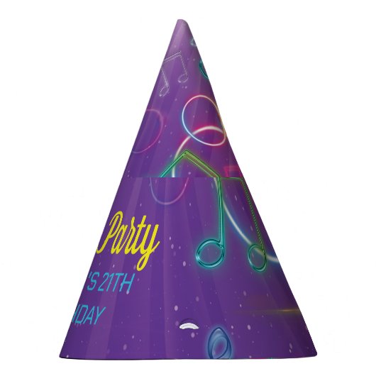 Neon Glow Disco Dance Verjaardagsfeest Feesthoedjes (Rechts)