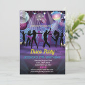 Neon Glow Disco Dance Verjaardagsfeest Kaart (Staand voorkant)