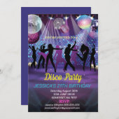 Neon Glow Disco Dance Verjaardagsfeest Kaart (Voorkant / Achterkant)