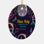 Neon Glow Disco Dance Verjaardagsfeest Keramisch Ornament (Rechts)