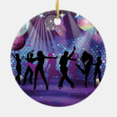 Neon Glow Disco Dance Verjaardagsfeest Keramisch Ornament (Achterkant)