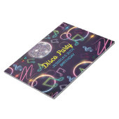 Neon Glow Disco Dance Verjaardagsfeest Notitieblok (Schuin)