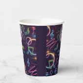 Neon Glow Disco Dance Verjaardagsfeest Papieren Bekers (Links)