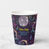 Neon Glow Disco Dance Verjaardagsfeest Papieren Bekers (Voorkant)