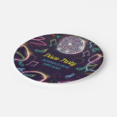 Neon Glow Disco Dance Verjaardagsfeest Papieren Bordje (Gekanteld)