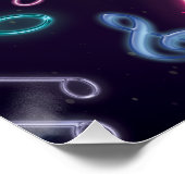 Neon Glow Disco Dance Verjaardagsfeest Perfect Poster (Hoek)