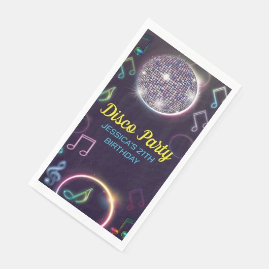 Neon Glow Disco Dance Verjaardagsfeest Servet (Hoek)