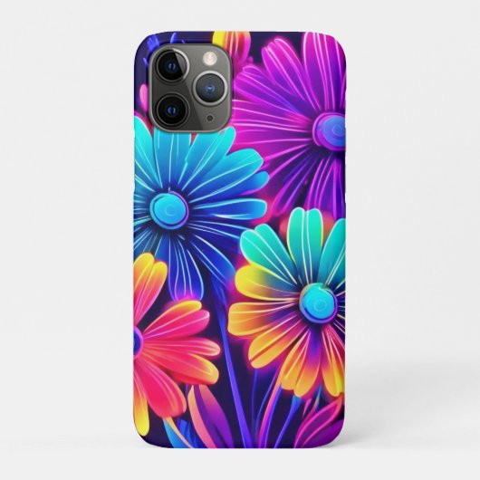 Neon Glow Floral Fantasy Art Case-Mate iPhone Case (Achterkant)