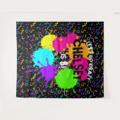 Neon Glow Foto achtergrond, Glow Party Back Drop Wandkleed (Voorkant (horizontaal))