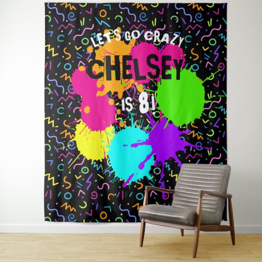 Neon Glow Foto achtergrond, Glow Party Back Drop Wandkleed (In situ)