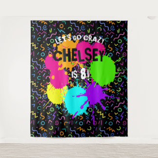 Neon Glow Foto achtergrond, Glow Party Back Drop Wandkleed